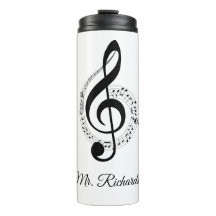 Notas de música Tumbler térmico personalizado