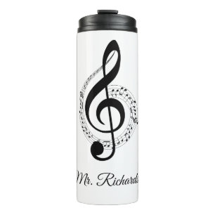 Garrafa Térmica Notas de música Tumbler térmico personalizado