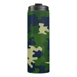 Garrafa Térmica Notre Dame Navy & Gold Warrior Camo Printed 