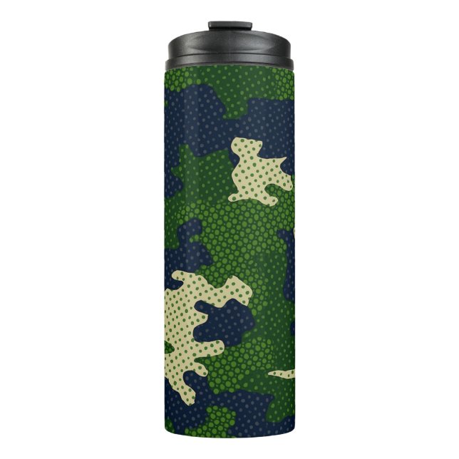Garrafa Térmica Notre Dame Navy & Gold Warrior Camo Printed  (Frente)