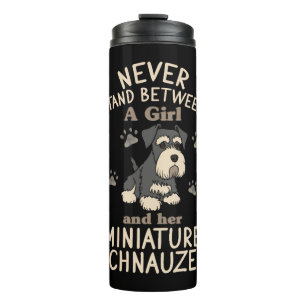 Garrafa Térmica Nunca Entre Uma Menina E Seu Mini Schnauzer