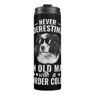 Garrafa Térmica Nunca Subestime Um Velho Com Collie Fronteira