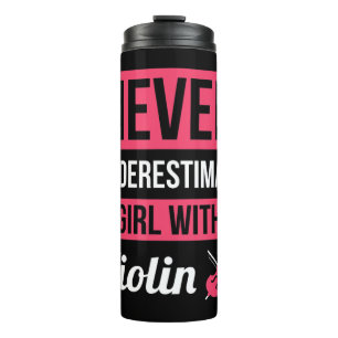 Garrafa Térmica Nunca Subestime Uma Garota Com Tambores Se você 