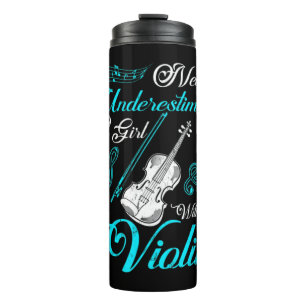 Garrafa Térmica Nunca subestime uma garota com um presente violino