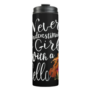 Garrafa Térmica Nunca subestime uma garota com uma citação Legal C