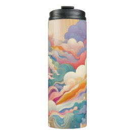 Garrafa Térmica Nuvens E Ondas