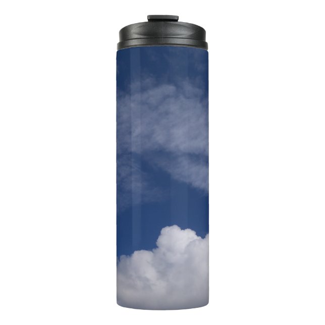 Garrafa Térmica nuvens legal do céu azul (Frente)