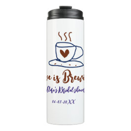 Garrafa Térmica O amor está fervendo chá revelação de noivado adic