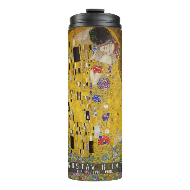 Garrafa Térmica O Beijo - Gustav Klimt (Frente)