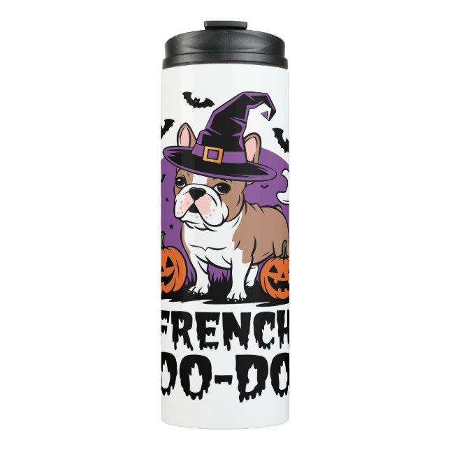 Garrafa Térmica O Cachorro Francês - O Pup Mais Spookiest (Frente)