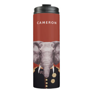 Garrafa Térmica O capitão Elefante adiciona seu nome