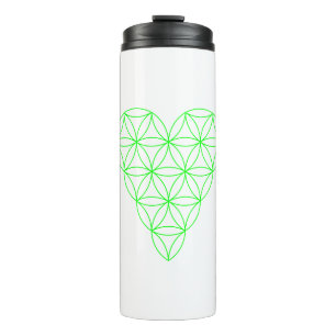 Garrafa Térmica O Coração Da Vida - Verde/Com Fio.01.