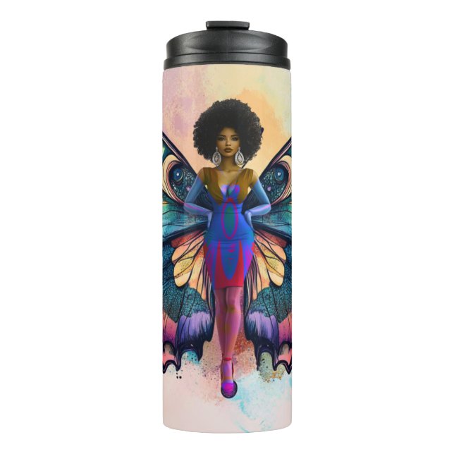 Garrafa Térmica O Efeito Solúvel Da Borboleta (Imagem) (Frente)