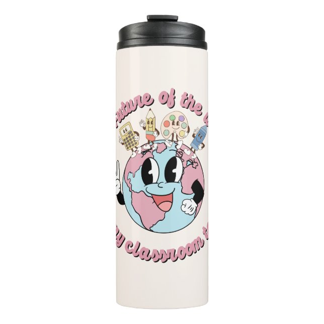 Garrafa Térmica O futuro do mundo está na minha classe (Frente)