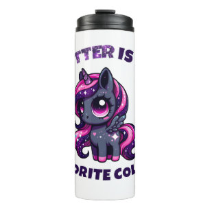 Garrafa Térmica O Glitter é o meu unicórnio de pônei fofo favorito