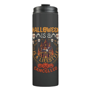 Garrafa Térmica O Halloween É Estilo de Vida Cancelado Castelo Cav