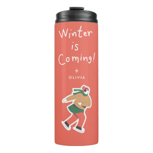 Garrafa Térmica O Inverno Está Chegando Caneca de viagem de Feri