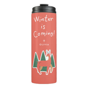 Garrafa Térmica O Inverno Está Chegando Caneca de viagem de Feri
