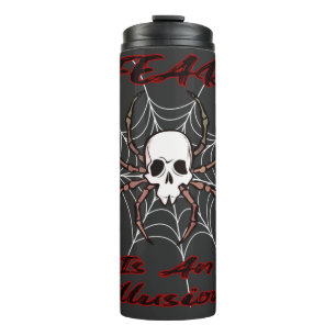 Garrafa Térmica O Medo É Uma Ilusão - Aranha-Caveira Assustadora