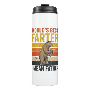 Garrafa Térmica O Melhor Flatulento do Mundo Pai Urso Engraçado