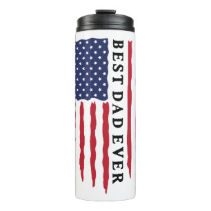 Garrafa Térmica O melhor Pai de Bandeira Americana