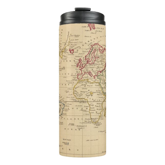 Garrafa Térmica O mundo, a projeção de Mercator (Frente)