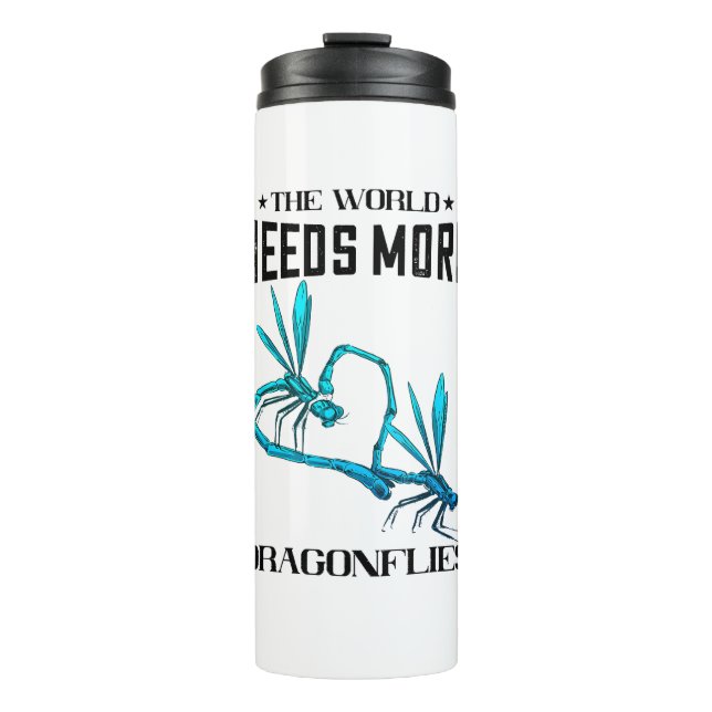 Garrafa Térmica O Mundo Precisa De Mais Natureza Insetos Dragonfli (Frente)