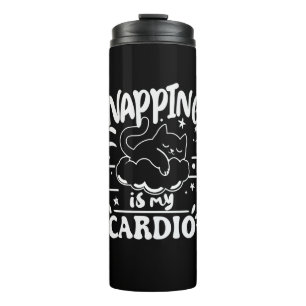 Garrafa Térmica O Napping É O Meu Cardio Simples Design De Gato En