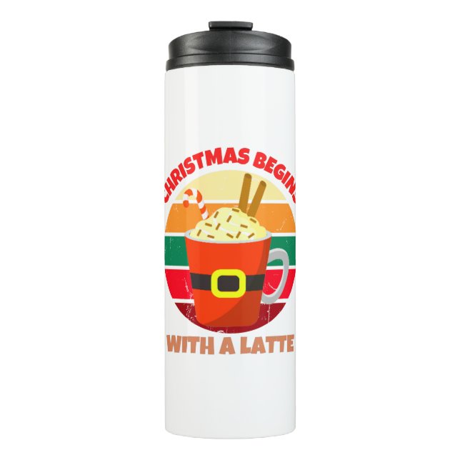 GARRAFA TÉRMICA O NATAL COMEÇA COM UM LATTE (Frente)