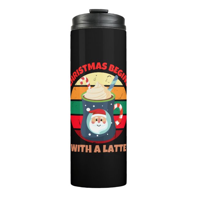 GARRAFA TÉRMICA O NATAL COMEÇA COM UM LATTE (Frente)