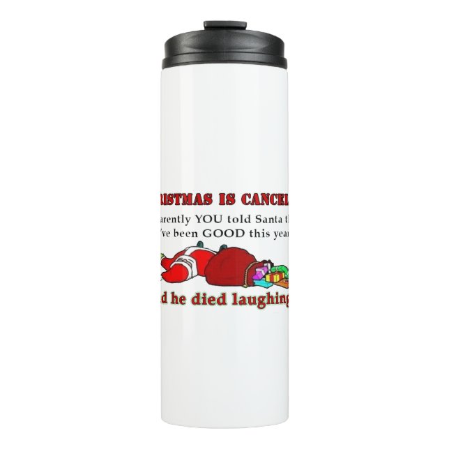 Garrafa Térmica O Natal foi cancelado (Frente)