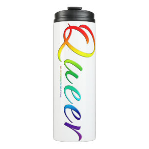 Garrafa Térmica O orgulho gay artístico queer do SlipperyJoe dá