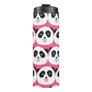 Garrafa Térmica O padrão infantil Panda tem uma repetição ininterr