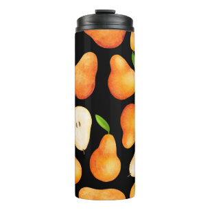 Garrafa Térmica O padrão perfeito das frutas brilhantes desenhado