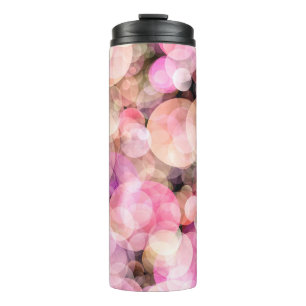 Garrafa Térmica O pano de fundo das bolhas amarelas claras.