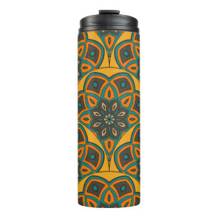 Garrafa Térmica O peixe abstrato mandala balança um padrão perfeit