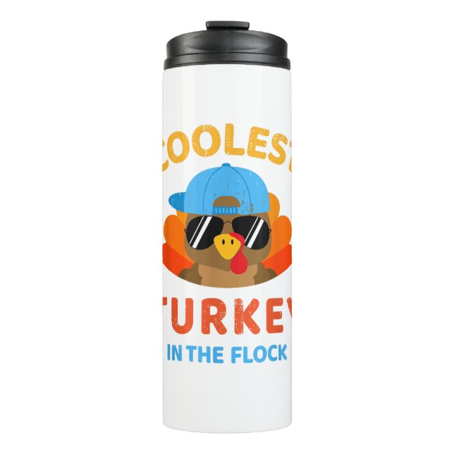 Garrafa Térmica O peru mais legal do bando para crianças obrigado (Frente)