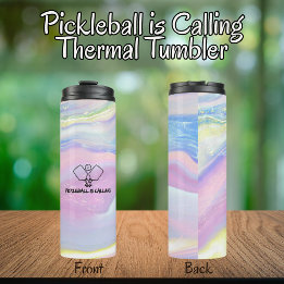 Garrafa Térmica O pickleball está Chamando Tipografia Tumbler Térm