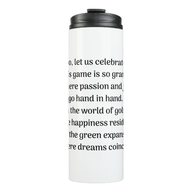 Garrafa Térmica O prazer do golfista (Frente)