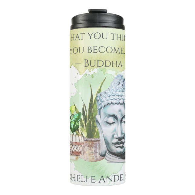 Garrafa Térmica O Que Você Acha De Caneca de viagem De Aquarela (Frente)