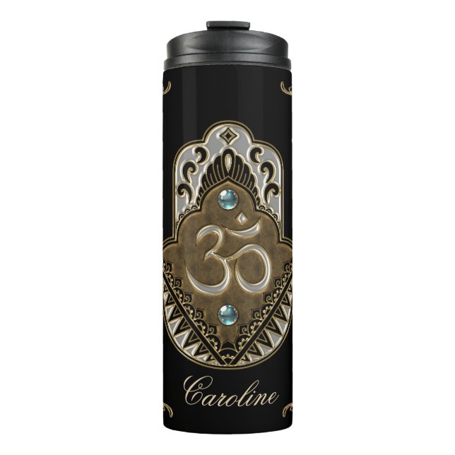 Garrafa Térmica O símbolo elegante Ohm. (Frente)