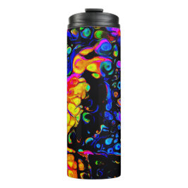 Garrafa Térmica O Solitário Pássaro 4: Estilo de Arte Líquida