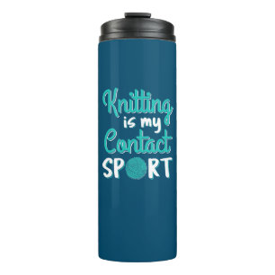 Garrafa Térmica O tricô É O Meu Esporte De Contato