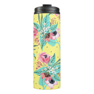 Garrafa Térmica O verão colorido floresce o Tumbler térmico