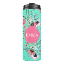 O verão floresce o Tumbler térmico personalizado