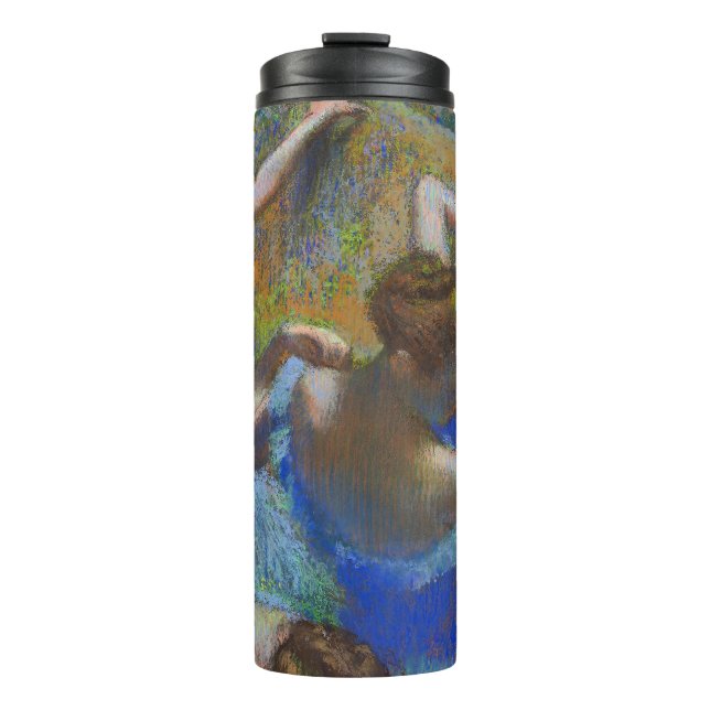 Garrafa Térmica Obra-Prima de Arte Fina Azul de Degas Bailarinas (Frente)