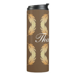 Garrafa Térmica Obrigado Apreciação Padrão De Pena Única