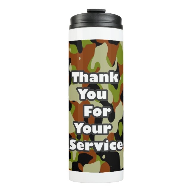 Garrafa Térmica Obrigado pelo seu serviço (Frente)