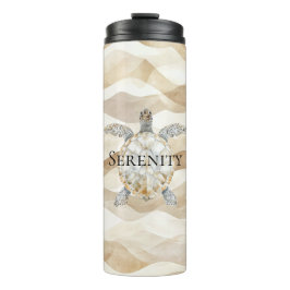 Garrafa Térmica Ocean Beach Coast Sea Turtle Sand