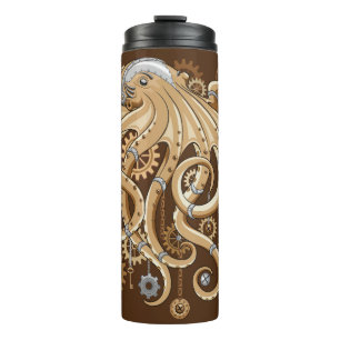 Garrafa Térmica Octopus Steampunk Surreal Style Machine